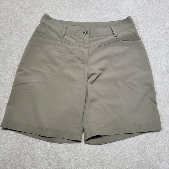 MEC Lightweight Hiking Shorts Gorpcore Nylon Blend Olive Green Women's 6 x 8" - Picture 1 of 13
